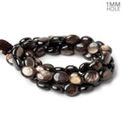 11x10-14x12mm Golden Sheen Chocolate Sapphire Plain Ovals 16 inch 29 beads AA 1mm large hole - Beadsofcambay.com