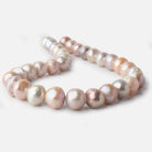 11x10-14x13mm TriColor Baroque Freshwater Pearl 16 inch 33 pieces - Beadsofcambay.com