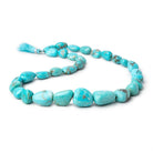 11x10-21x16mm Sleeping Beauty Turquoise Plain Nuggets 18 inch 31 Beads AAA - Beadsofcambay.com