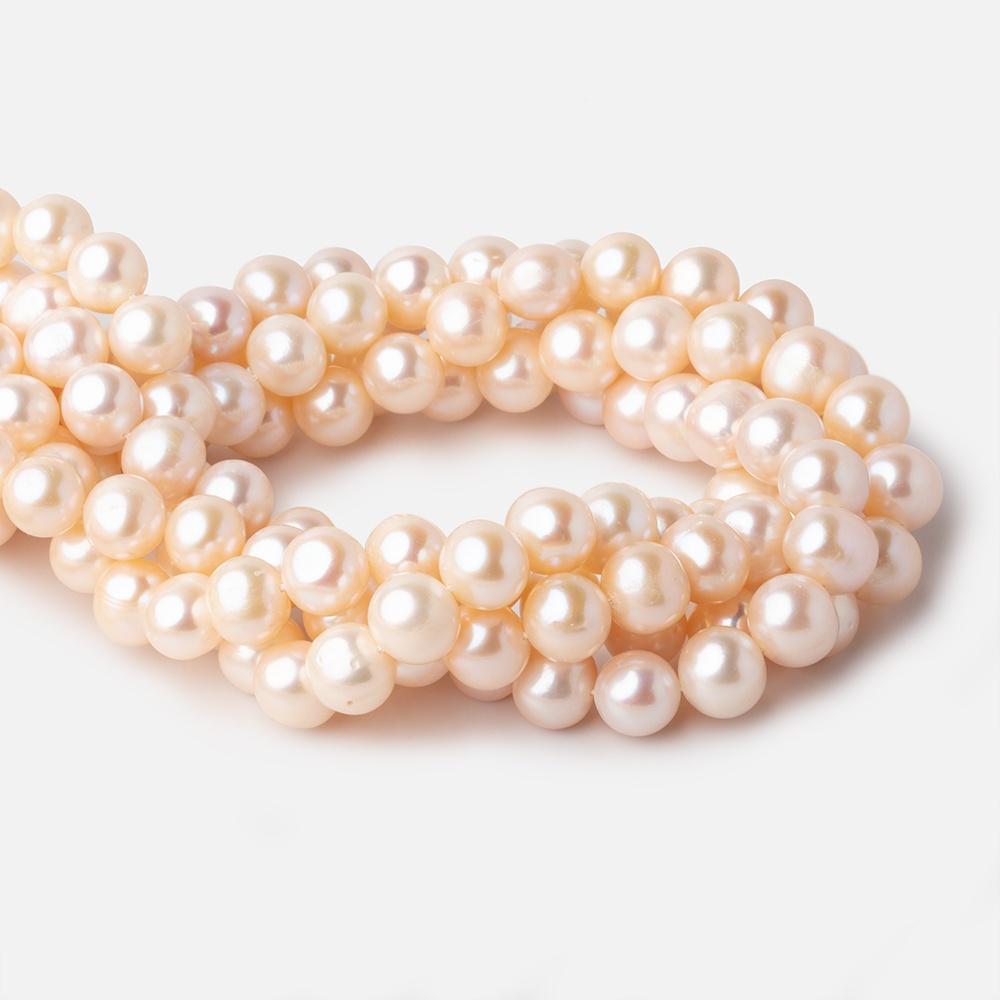 11x10mm Cream Off Round Freshwater Pearl Beads 15 inch 41 pieces A - Beadsofcambay.com