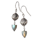 11x10mm Labradorite Faceted Cone Focal Set of 2 Beads 1mm hole - Beadsofcambay.com