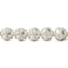 11x10mm Sterling Silver Plated Copper Bead Roval Milgrain Triangle 8 inch 19 pcs - Beadsofcambay.com