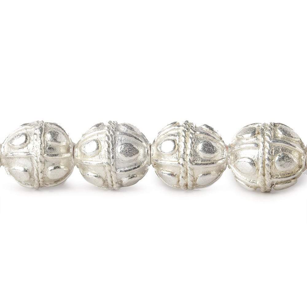 11x10mm Sterling Silver Plated Copper Bead Roval Pear 8 inch 18 pcs - Beadsofcambay.com