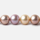11x11-13x13mm Multi-color Off Round Freshwater Pearls 16 inches 34 beads - Beadsofcambay.com