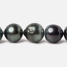 11x11-14x15mm Multi Color Tahitian Round Saltwater Pearls 16 inch 33 pieces A - Beadsofcambay.com