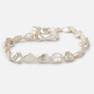 11x11-15x12mm Off White Keshi Freshwater Pearls 16 inch 22 pieces AAA - Beadsofcambay.com