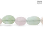 11x11-16x11mm Multi Beryl straight drilled plain flat nuggets 16 inch 25 large hole beads AA - Beadsofcambay.com