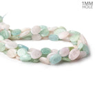 11x11-16x11mm Multi Beryl straight drilled plain flat nuggets 16 inch 25 large hole beads AA - Beadsofcambay.com