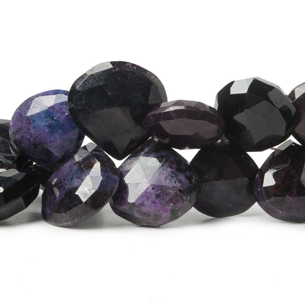 11x11-16x16mm Sugilite Faceted Heart Briolettes 8 inch 37 pieces - Beadsofcambay.com
