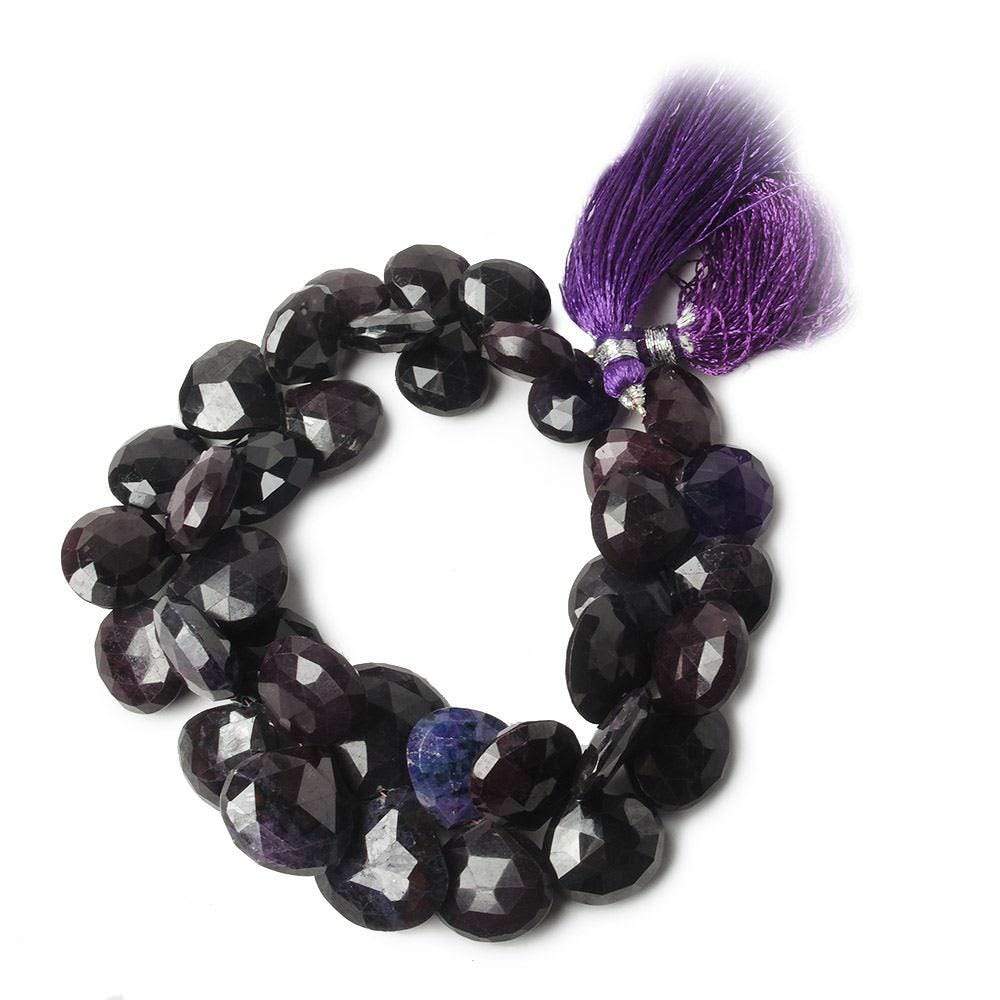 11x11-16x16mm Sugilite Faceted Heart Briolettes 8 inch 37 pieces - Beadsofcambay.com