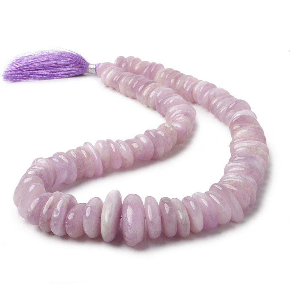 11x11-24x14mm Kunzite plain center drilled nuggets 16 inch 89 beads - Beadsofcambay.com