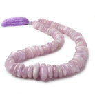 11x11-24x14mm Kunzite plain center drilled nuggets 16 inch 89 beads - Beadsofcambay.com