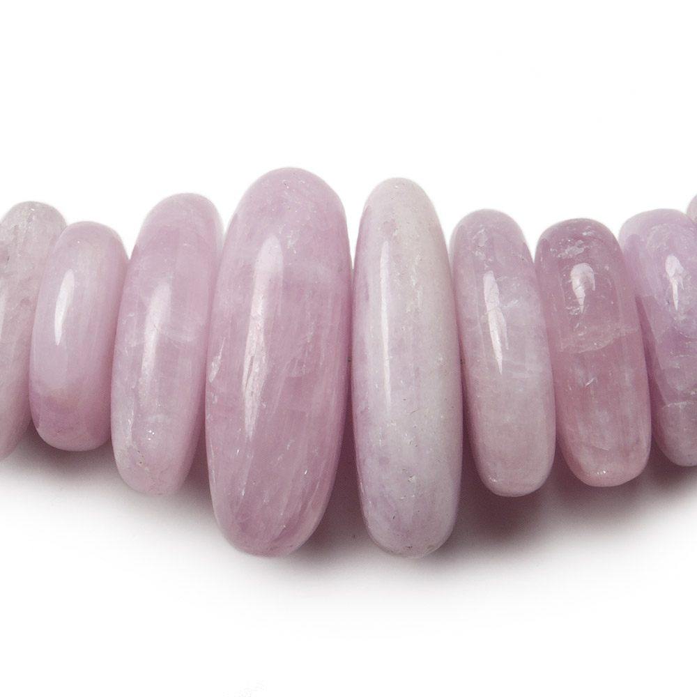 11x11-24x14mm Kunzite plain center drilled nuggets 16 inch 89 beads - Beadsofcambay.com