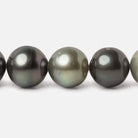 11x11.5-13x13mm Multi Color Tahitian Round Saltwater Pearls 16 inch 33 pieces A - Beadsofcambay.com