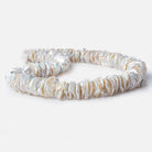 11x12-13x14mm Cream Center Drilled Keshi Freshwater Pearl 16 inch 156 pieces AAA - Beadsofcambay.com