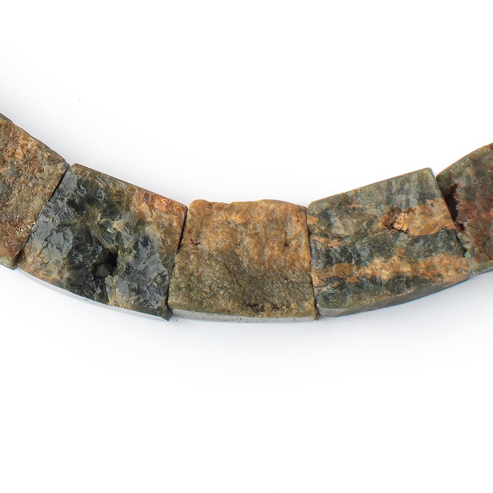 11x17-20x24mm Natural Crystal & Polished Ocean Jasper Fancy Shape Collar 25 Beads - Beadsofcambay.com