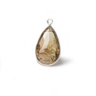 11x20mm Silver Bezel Golden Tourmaline Pear Pendant 1 Piece - Beadsofcambay.com