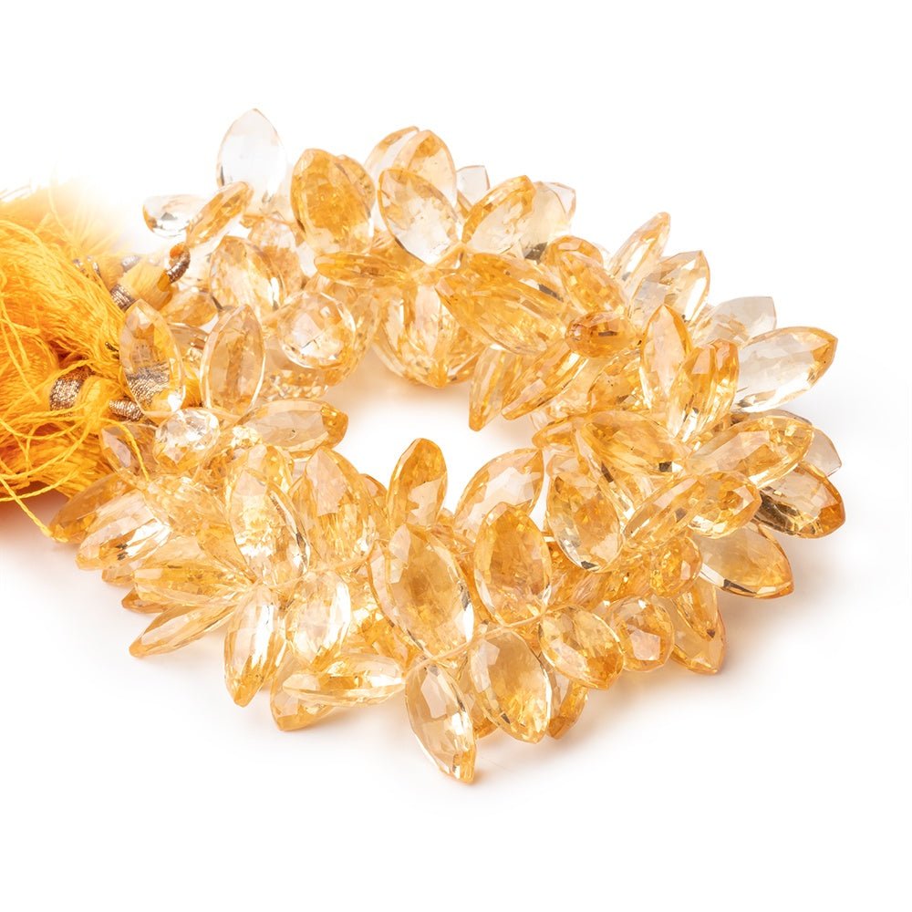 11x6-14x7mm Citrine Faceted Marquise Beads 7 inch 48 pieces - Beadsofcambay.com