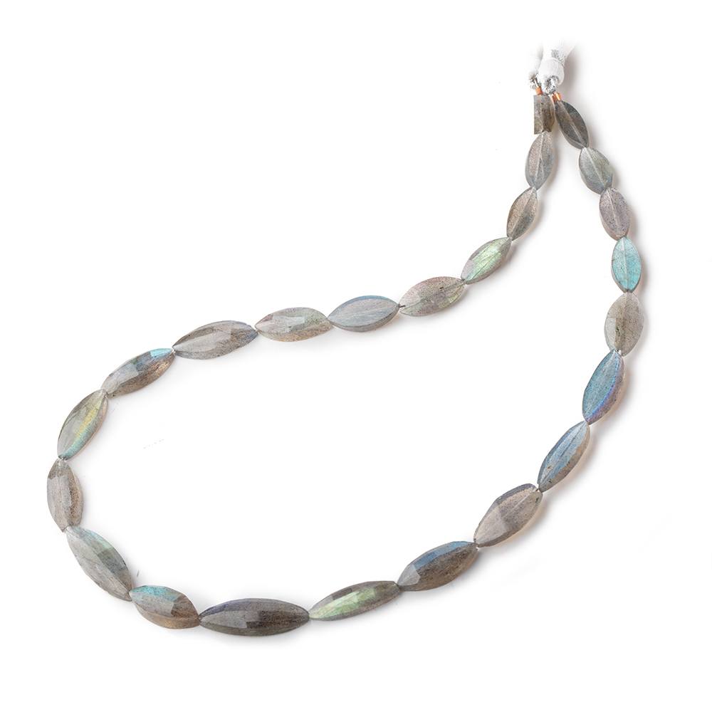 11x6-23x7mm Labradorite Straight Drilled Marquise Beads 15 inch 24 pieces - Beadsofcambay.com