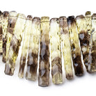 11x6-45x7mm Bi-Color Quartz Concave Faceted Tube Beads 12 inch 50 pieces AAA - Beadsofcambay.com