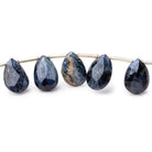 11x7-12x7mm Pietersite Faceted Pear Beads 8 inch 25 pieces - Beadsofcambay.com