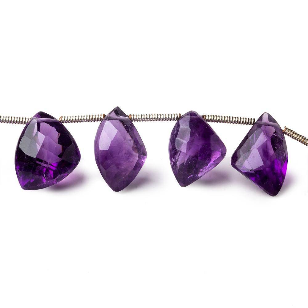 11x7-13x10mm Amethyst Faceted Free shape Beads 9 inch 18 pcs - Beadsofcambay.com