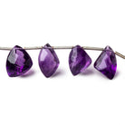 11x7-13x10mm Amethyst Faceted Free shape Beads 9 inch 18 pcs - Beadsofcambay.com