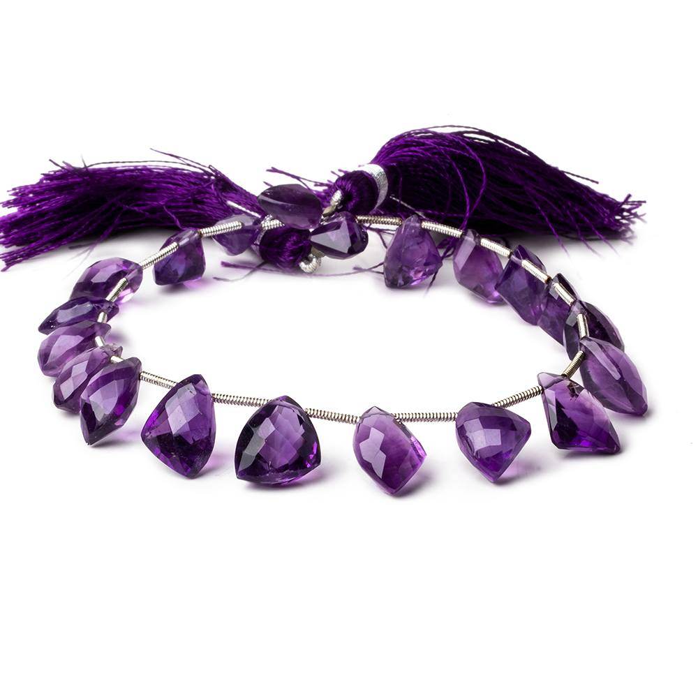 11x7-13x10mm Amethyst Faceted Free shape Beads 9 inch 18 pcs - Beadsofcambay.com