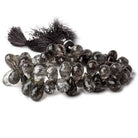 11x7-14x7mm Tourmalinated Quartz Tear Drop Briolettes 8 inch 55 beads A - Beadsofcambay.com