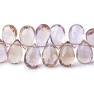 11x7-14x9mm Ametrine Faceted Pear Beads 8 inch 43 pieces AA - Beadsofcambay.com