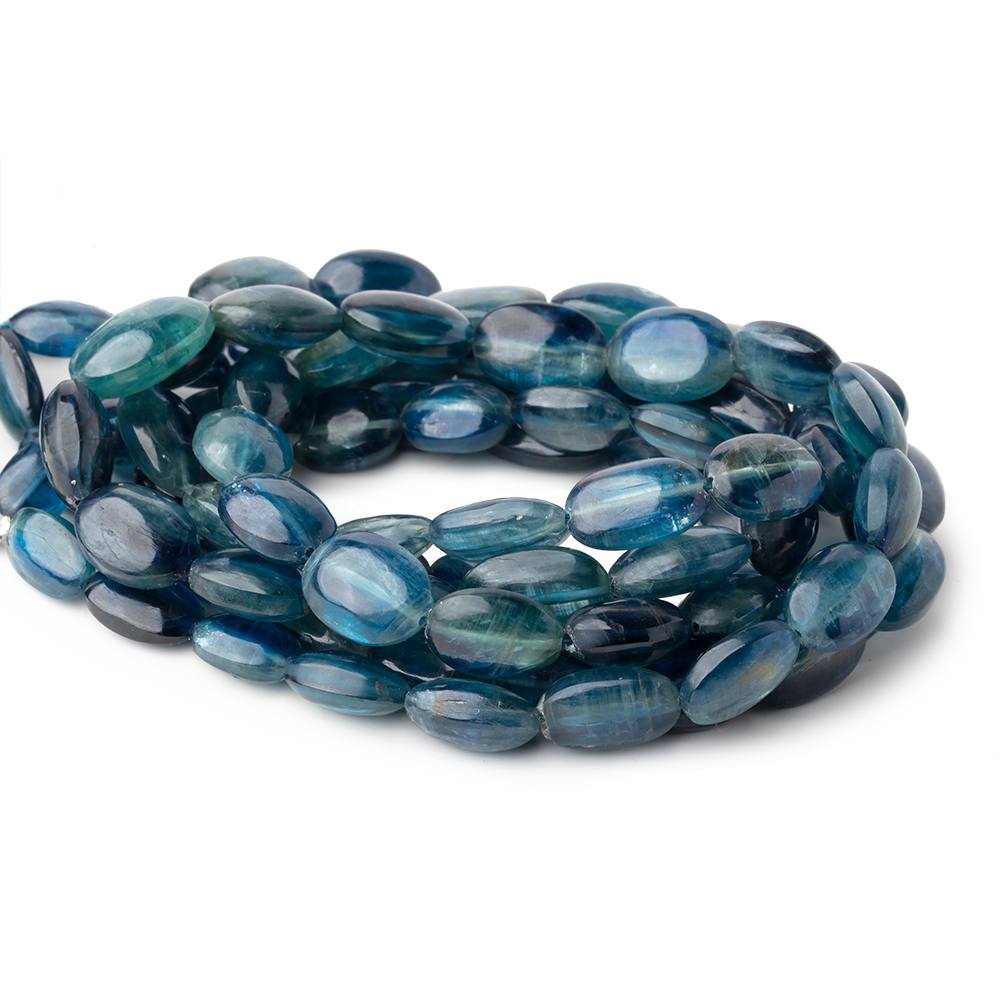 11x7-15.5mm Tanzanian Kyanite Plain Oval Beads 15 inch 29 pcs AA - Beadsofcambay.com