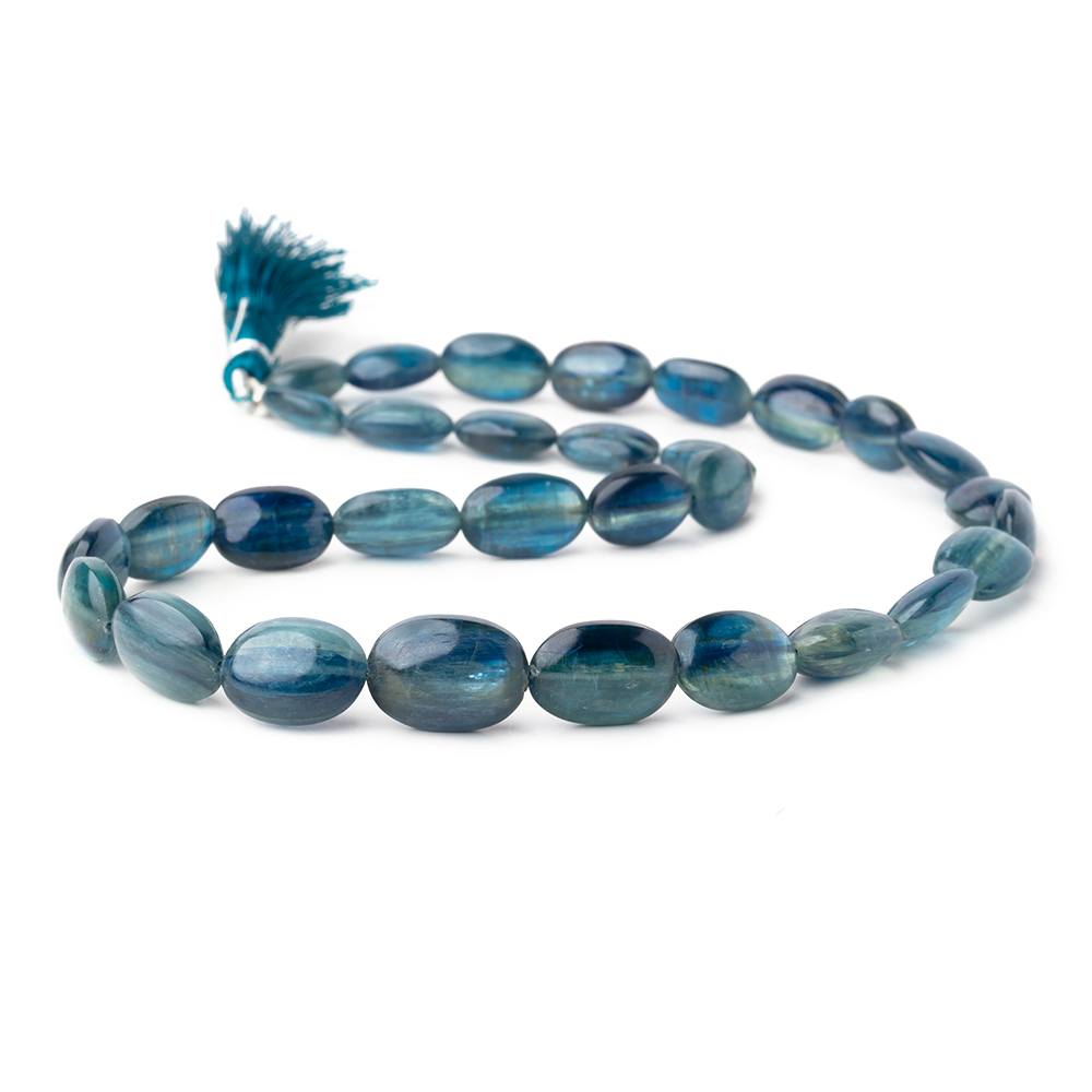 11x7-15.5mm Tanzanian Kyanite Plain Oval Beads 15 inch 29 pcs AA - Beadsofcambay.com