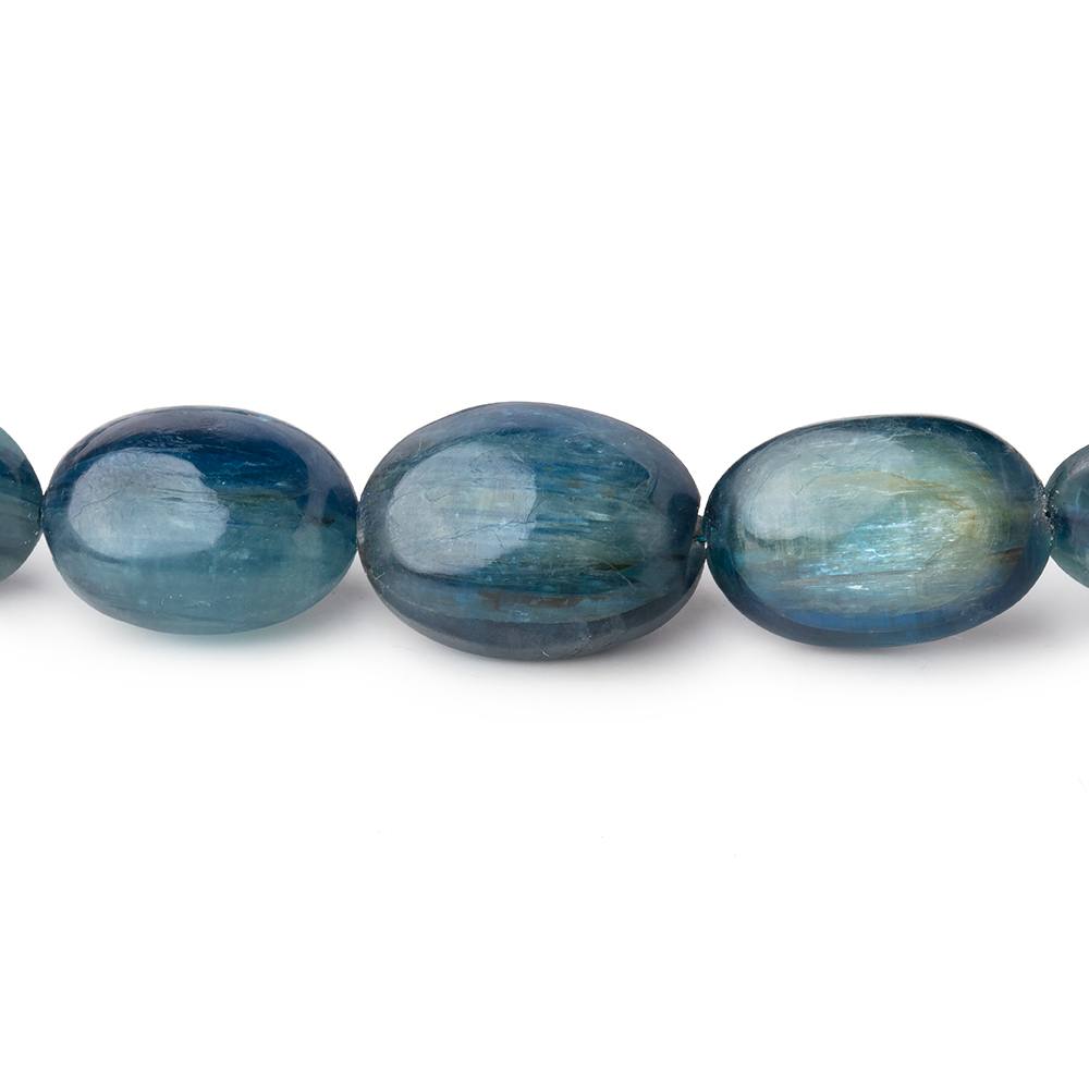 11x7-15.5mm Tanzanian Kyanite Plain Oval Beads 15 inch 29 pcs AA - Beadsofcambay.com
