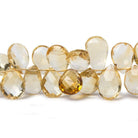 11x7-15x8mm Citrine Pear Briolette Beads 8 inch 49 pieces - Beadsofcambay.com