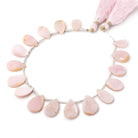 11x7-16x10mm Blush Rose Drusy Pear Beads 8 inches 17 pieces - Beadsofcambay.com