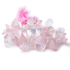 11x7-18x12mm Rose Quartz Pavilion Facet Pear Briolette 7.5 inch 46 Beads AAA - Beadsofcambay.com