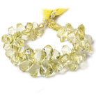 11x7-19x13mm Lemon Quartz Top Drill Faceted Twist 9 inch 70 Beads AAA Grade - Beadsofcambay.com