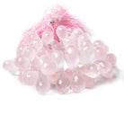 11x7-19x9mm Rose Quartz faceted tear drops 8.5 inch 77 pieces - Beadsofcambay.com
