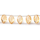 11x7mm Citrine Double Drilled Marquise Beads 7.5 inch 20 pieces AAA - Beadsofcambay.com