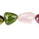 11x7x4-15x8x7mm Multi color Tourmaline Plain Nuggets 33 pcs - Beadsofcambay.com