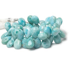 11x8-13x10mm Larimar plain pear beads 6.5 inch 41 pieces AA Grade - Beadsofcambay.com