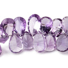 11x8-13x9mm Amethyst Pavilion Faceted Pear Beads 8 inch 54 pieces AAA - Beadsofcambay.com