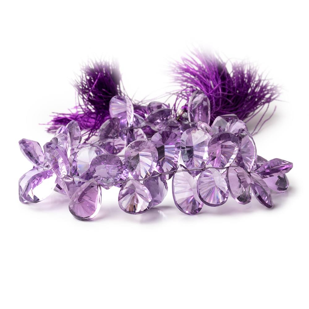 11x8-13x9mm Amethyst Pavilion Faceted Pear Beads 8 inch 54 pieces AAA - Beadsofcambay.com