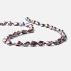 11x8-14x7mm Peacock Keshi Straight Drilled Freshwater Pearls 16 inch 28 Beads - Beadsofcambay.com