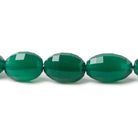 11x8-14x8mm Green Onyx checkerboard faceted ovals 16 inch 34 beads - Beadsofcambay.com