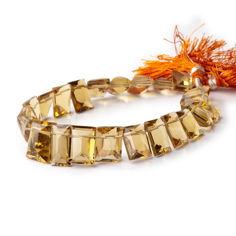 11x8-15x11mm Whiskey Quartz Faceted Rectangle Beads 8 inch 23 pieces AAA - Beadsofcambay.com