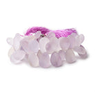 11x8-16x12mm Frosted Pink Amethyst Plain Pear Beads 8 inch 53 pieces - Beadsofcambay.com