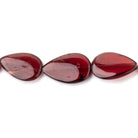 11x8-17x10mm Garnet Plain Pear Beads 15 inch 32 pieces - Beadsofcambay.com