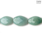 11x8-17x12mm Green Chalcedony faceted nugget 1mm large hole 18 inch 36 beads - Beadsofcambay.com