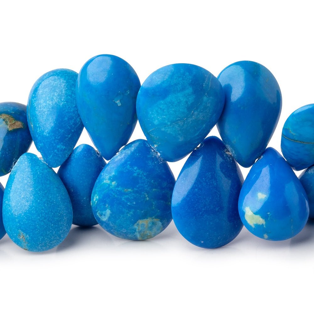 11x8-17x14mm Ceruleite Plain Pear Beads 8 inch 43 pieces AAA - Beadsofcambay.com